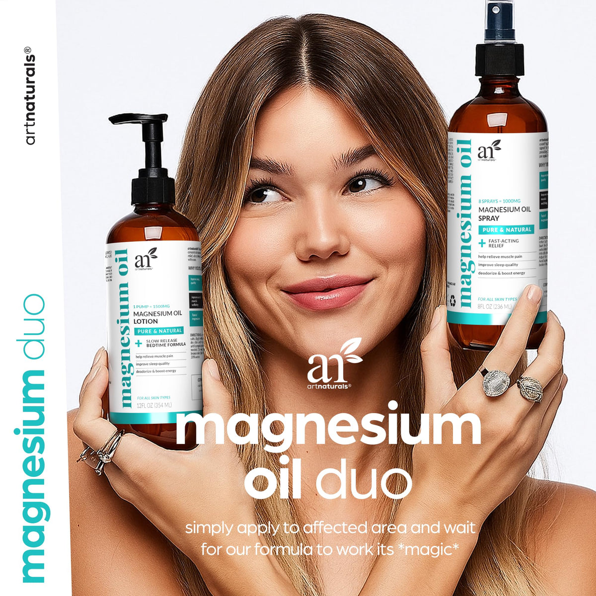 ArtNaturals Magnesium Oil Spray & Body Lotion Set