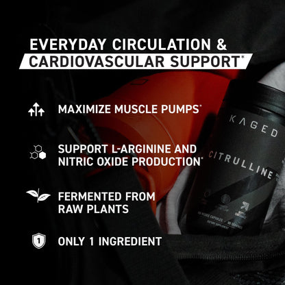Kaged L-Citrulline Powder | Nitric Oxide Booster | Enhanced Pumps | Improve Muscle Vascularity | Supplements for Men & Women | Unflavored | 100 Servings