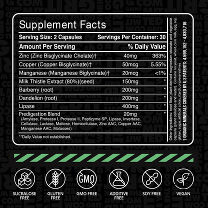 Gains in Bulk Liv Clean Liver & Kidney Cleanse, Milk Thistle, 60 Capsules