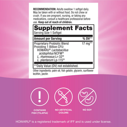 Nature's Way Women's Probiotic Pearls, Supports Women's and Digestive Health*, Protects Against Occasional Constipation & Bloating*, 1 Billion Live Cultures, 90 Softgels, (Pack of 2)