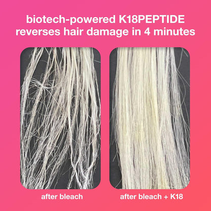 K18 Detox & Repair Bundle - Leave-In Repair Hair Mask, 4-Minute Speed Treatment(15ml), Color Safe Detox Clarifying Shampoo (8.5oz) to remove build up, and Weightless Hair Strengthening Oil (30ml)