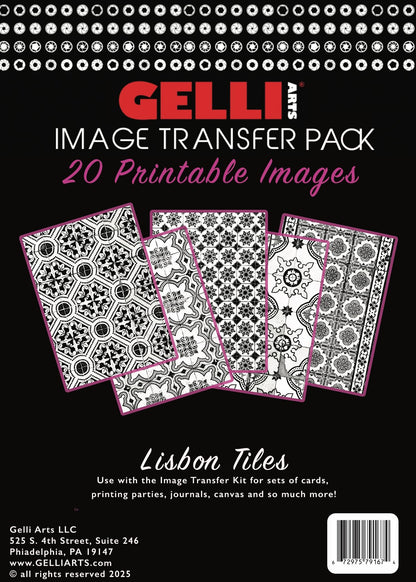 Gelli Arts Image Transfer Printables Wildflowers - 20 Floral Images Included, Use Gel Plates, Great for Teachers and Students of All Ages