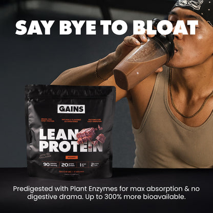 Gains in Bulk Lean Protein Powder with 20g Protein, Strawberry, 27 Servings