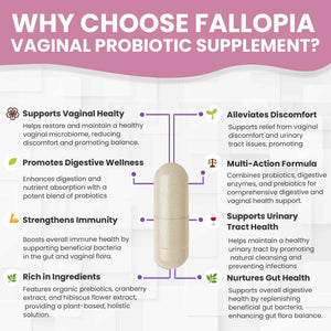 Vaginal Probiotics for Women with Prebiotics Cranberry D Mannose Digestive Enzymes & Hibiscus 34 Strains 100 Billion CFU Feminine Care Supplement for Gut Urinary Health and pH Balance Support