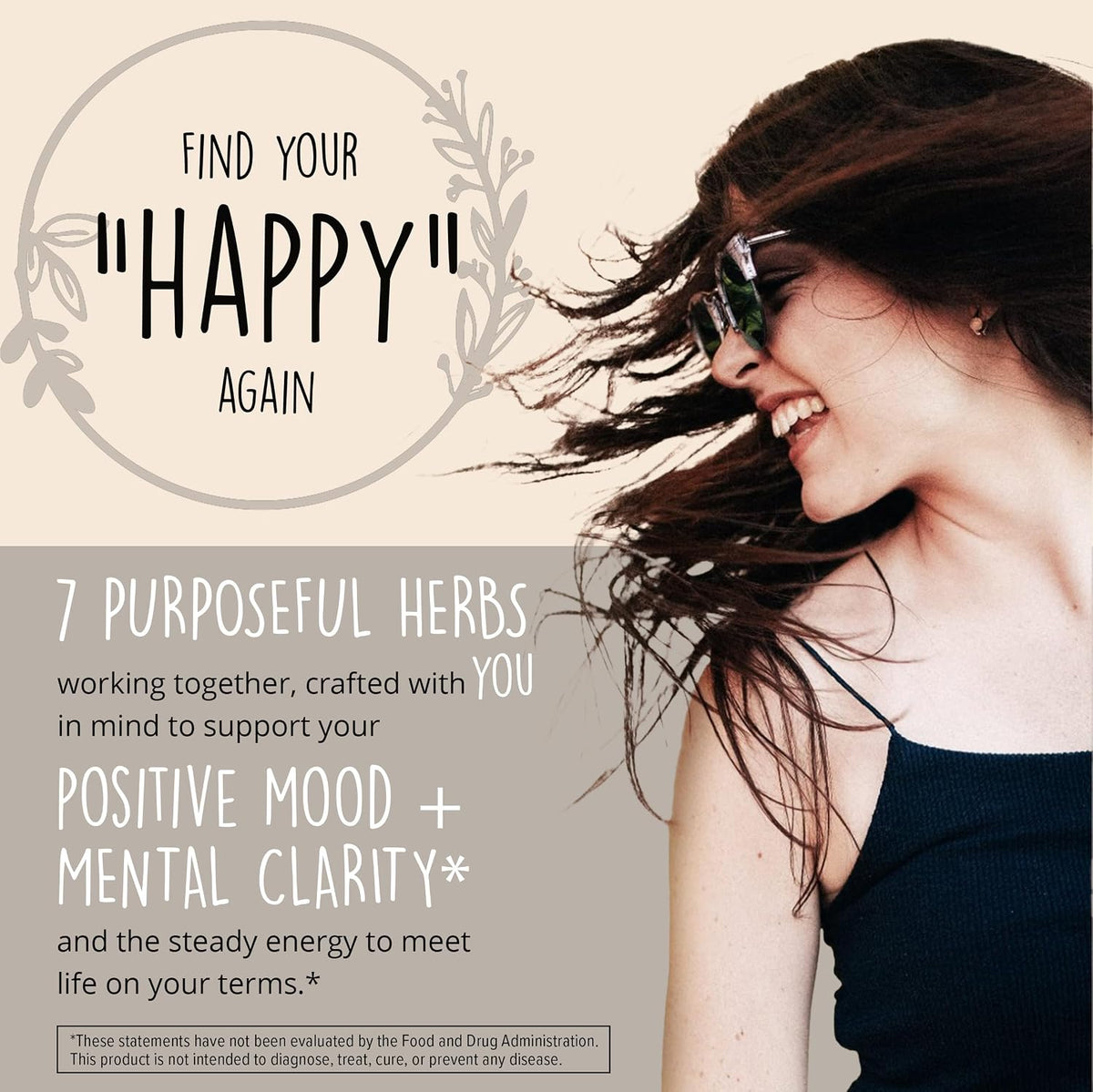 Joy-Filled Mood Support Supplement + St. John's Wort, Plant-Based, 120 Ct