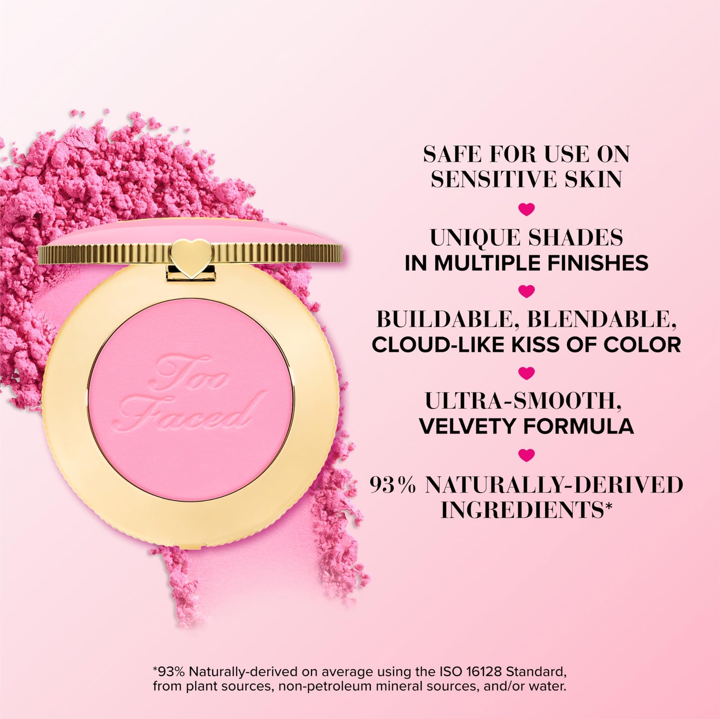 Too Faced Cloud Crush Blurring Blush | Velvety Powder Blush for Cheeks with High-Pigment Formula | 93% Naturally Derived Ingredients, Vegan & Cruelty-Free, Velvet Crush, 0.17 Ounce