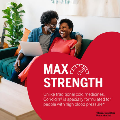 Coricidin HBP, Decongestant-Free Cold Symptom Relief for People with High Blood Pressure, Maximum Strength, Flu & Chest Congestion Liquid Gels, 24 Count Coricidin HBP buy supplements Au