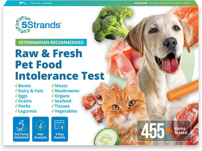 5Strands Raw & Fresh Pet Food Intolerance Test, 400 Items Tested
