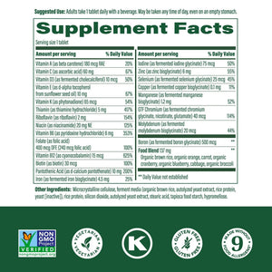 MegaFood One Daily Multivitamin for Women and Men, Immune Support Supplement with Real Food, Vitamin C & Vitamin B, Bone Health, Cellular Energy Metabolism, Vegetarian MegaFood