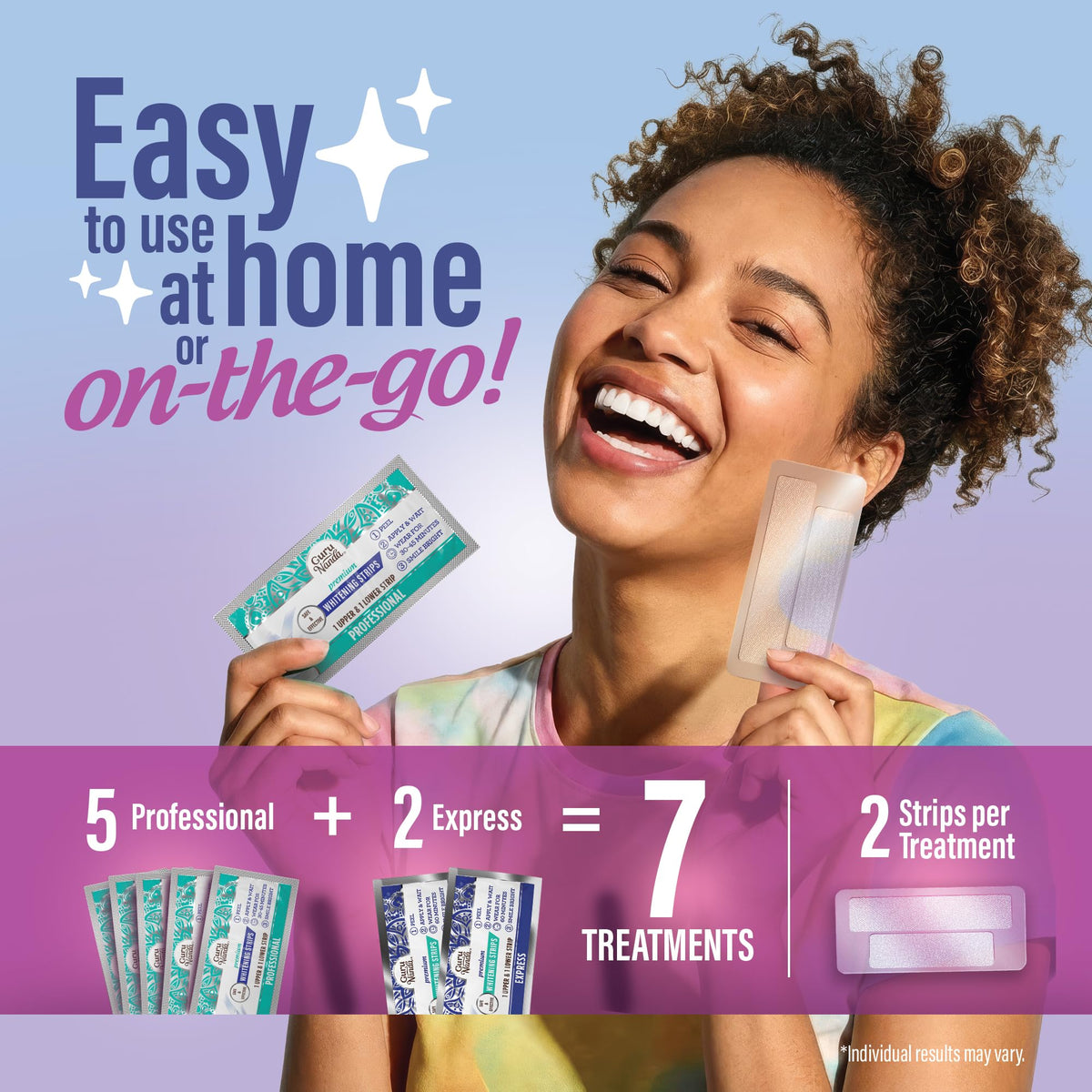 Suplement ​GuruNanda Teeth Whitening Strips Kit - 7-Day Treatment with Non-Slip, Dry Strip Technology - VelvetGlow USA