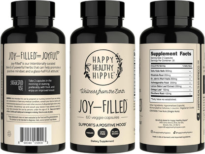 Joy-Filled Mood Support Supplement + St. John's Wort, Plant-Based, 60 Ct