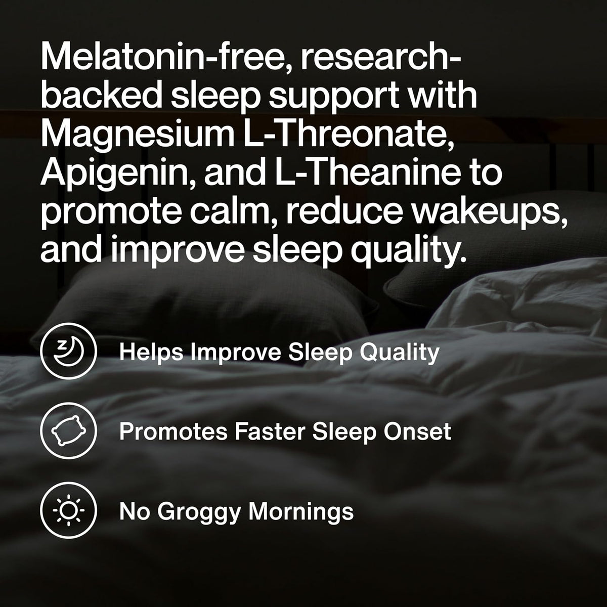 Momentous Nightly Sleep Pack - Magnesium L-Threonate, L-Theanine, and Apigenin - NSF Certified for Sport - 30 Servings