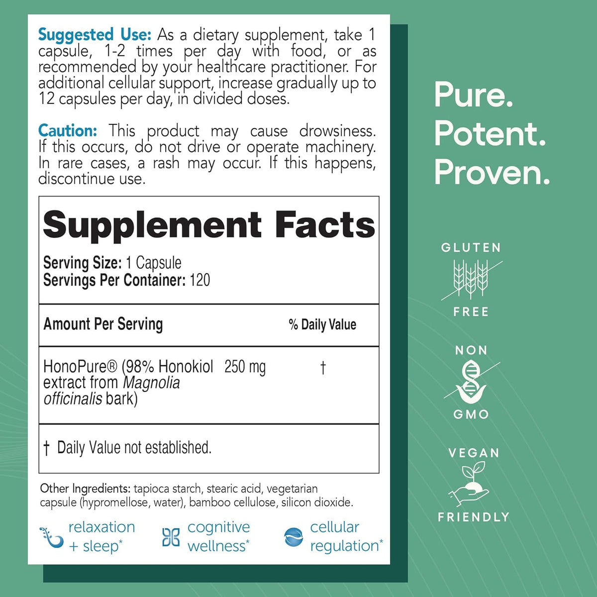 EcoNugenics Brain Health Supplement Bundle – 270 Capsules of PectaSol Modified Citrus Pectin Fiber + 120 Capsules of HonoPure Magnolia Bark Extract