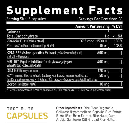 Kaged Test Capsules | Unflavored | Testosterone Booster Ferodrox | Premium Hormone Managment | LJ100 Tongkat Ali KSM-66 Ashwagandha Shilajit | Supplements for Men & Women | 60 Servings