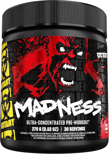 MUTANT Madness, Ultra-Concentrated Pre-Workout, Fruit Punch, 9.52 oz