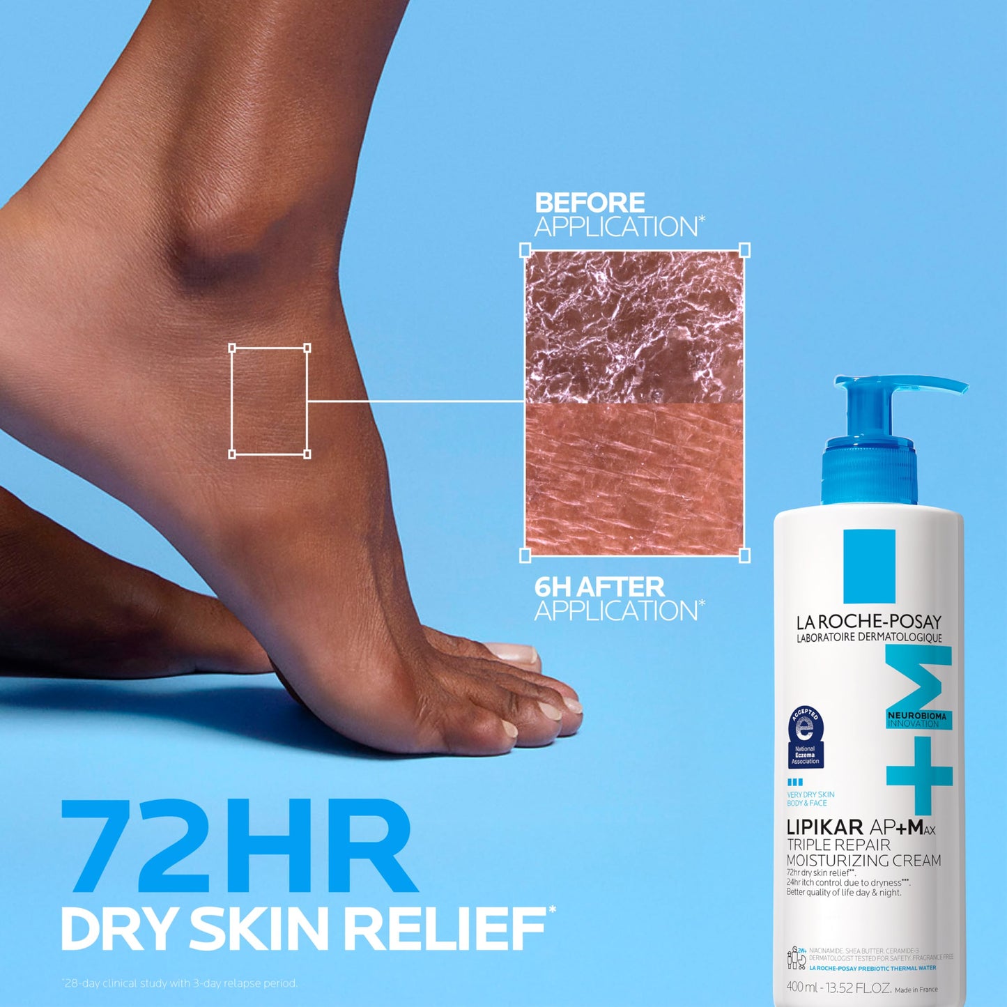 La Roche-Posay Lipikar AP+MAX Triple Repair Moisturizing Body Cream | Face & Body Lotion for Dry Skin with Shea Butter & Niacinamide | Gentle Moisturizer for Very Dry