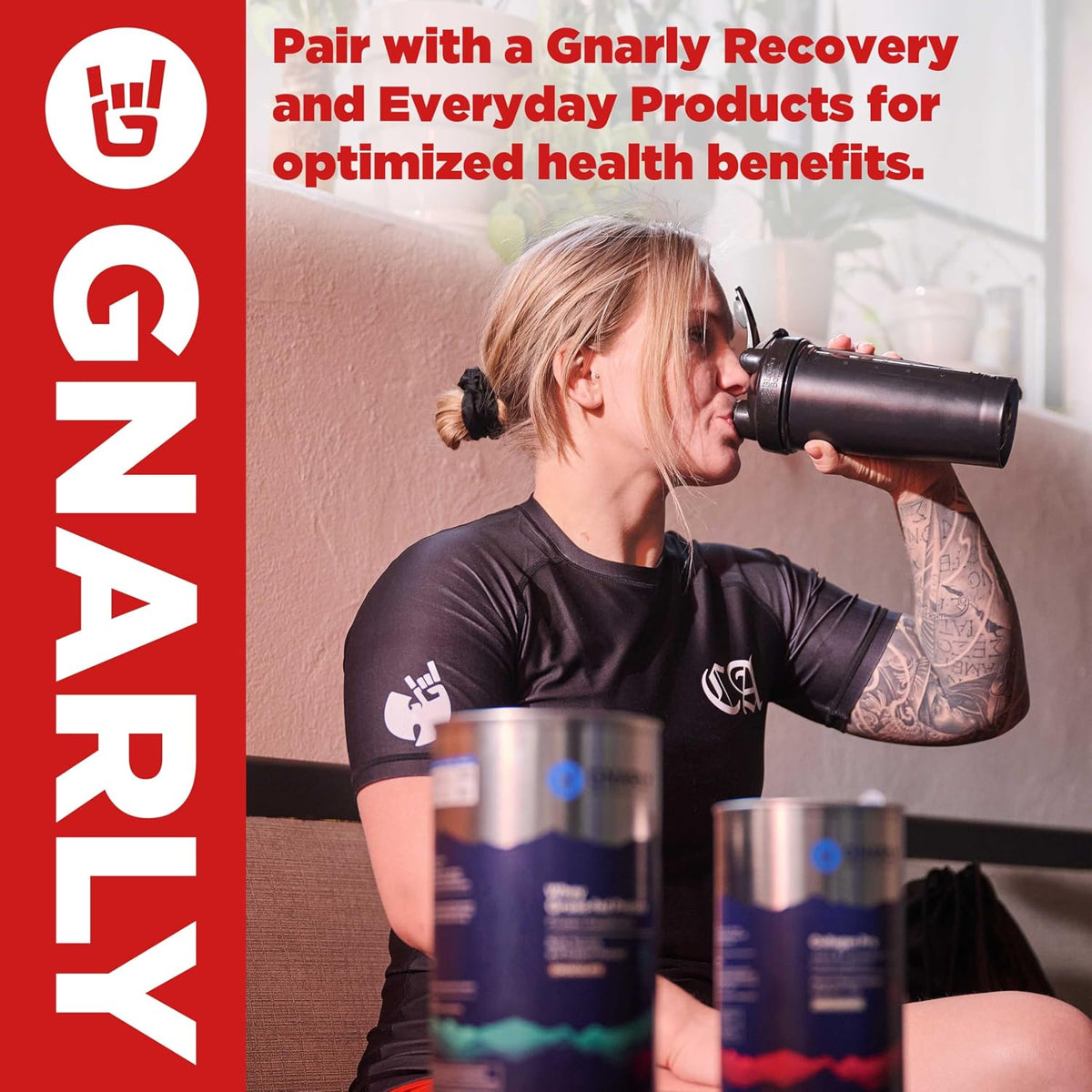 Gnarly Nutrition Essential Aminos Powder, Berry Lemonade – Pre-Workout Amino Acids – NSF Contents Certified – Supplement to Support and Rebuild Muscle – Berry Lemonade Caffeine Free, 10.58 oz