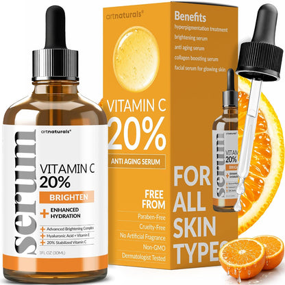ArtNaturals Vitamin C Serum with Hyaluronic Acid, 1 fl oz
