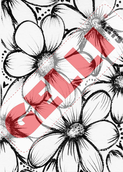 Gelli Arts Image Transfer Printables Wildflowers - 20 Floral Images Included, Use Gel Plates, Great for Teachers and Students of All Ages