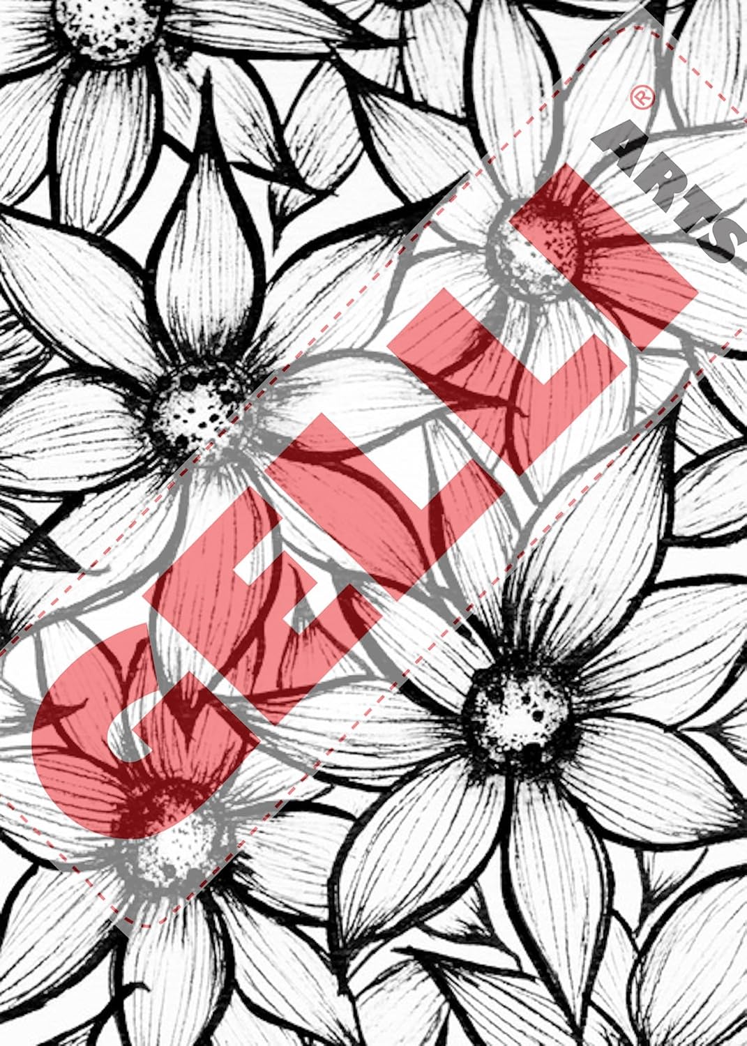 Gelli Arts Image Transfer Printables Wildflowers - 20 Floral Images Included, Use Gel Plates, Great for Teachers and Students of All Ages