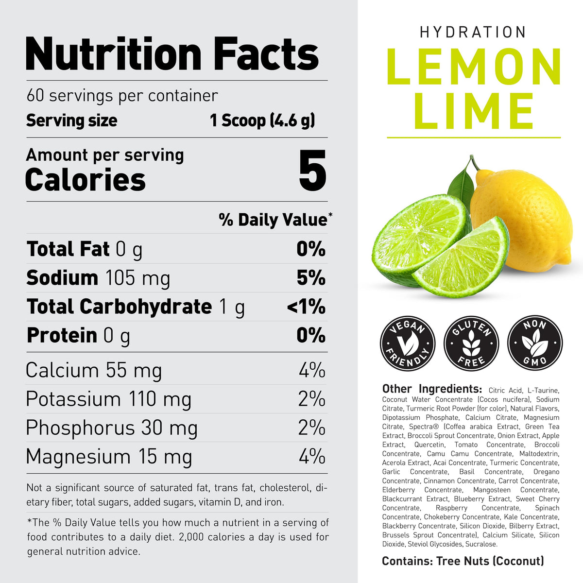 Kaged Sugar Free Hydration | 5 Key Electrolytes | Coconut Water | Tastes Amazing | 60 Servings