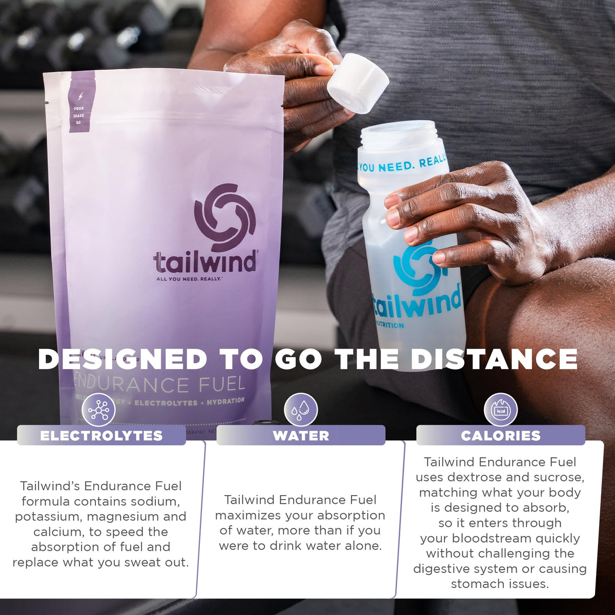 Tailwind Nutrition Endurance Fuel, Dauwaltermelon, 50-Serving Bag
