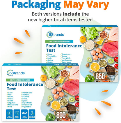 5Strands Food Intolerance Test for Adults & Kids, 800 Items Tested