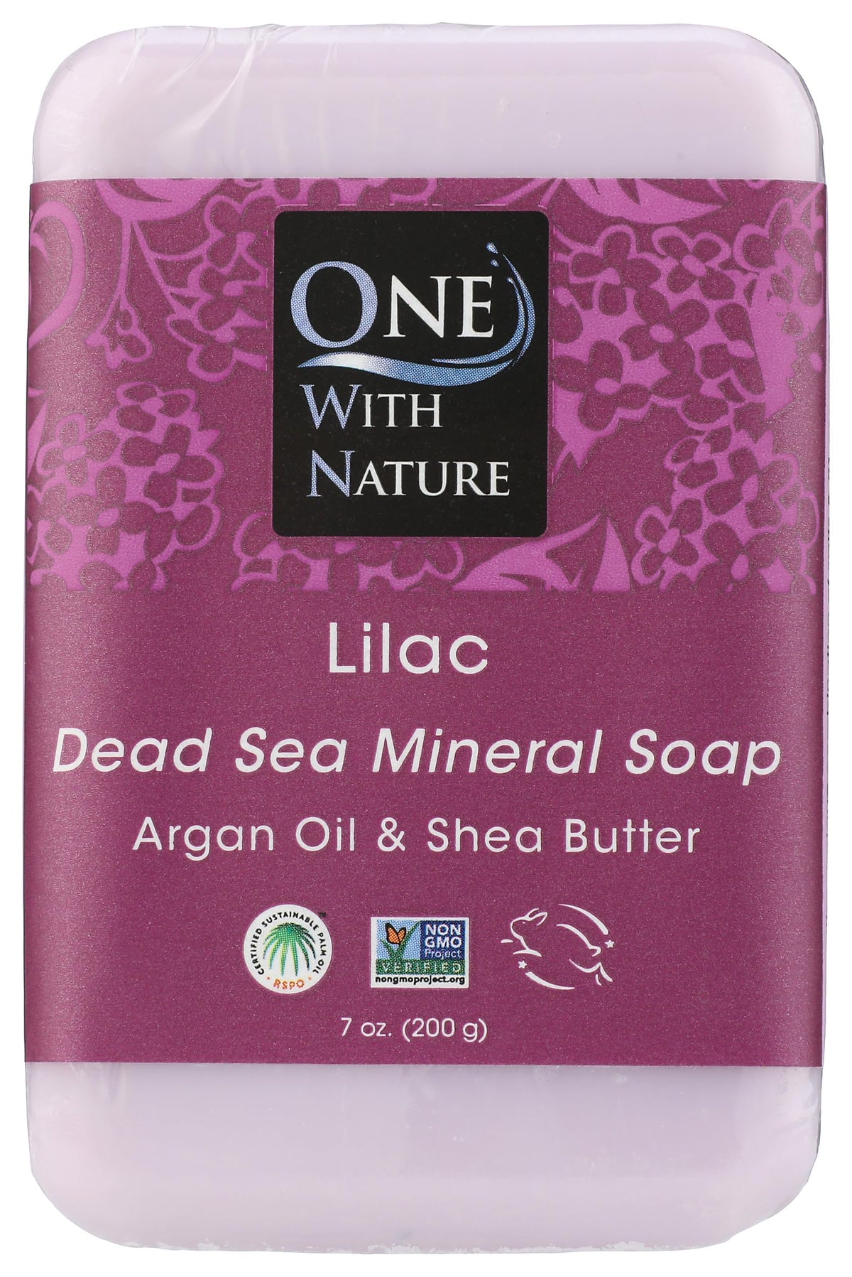 One With Nature Dead Sea Mineral Soap, Lemon Sage, 7-Ounces (Pack of 6)