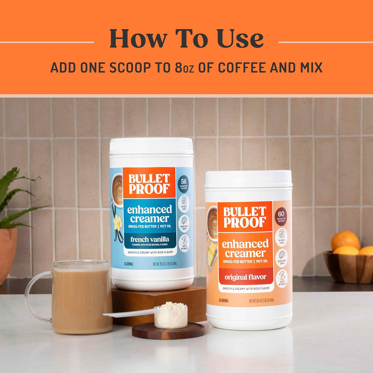 Bulletproof The High Achiever Ground Mushroom Coffee, 10oz (Pack of 3), High Caffeine with Lion's Mane, B Vitamins and Adaptogens for Energy & Focus, Medium-Dark Roast and Bulletproof Original Creamer