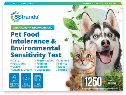 5Strands Pet Food & Environmental Sensitivity Test, 1250 Items Tested