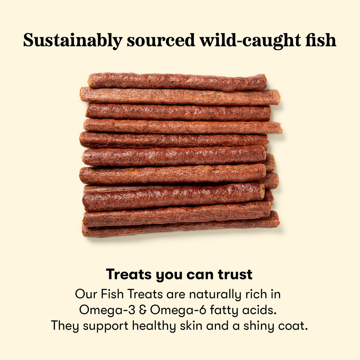 Plato Meat Sticks Salmon Dog Treats, Air-Dried High-Protein Soft Chews with Omega Fish Oil (EPA & DHA), 10 oz