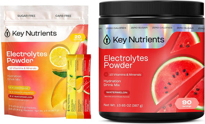 KEY NUTRIENTS Electrolytes Bundle, Watermelon 90 + Variety 20Ct