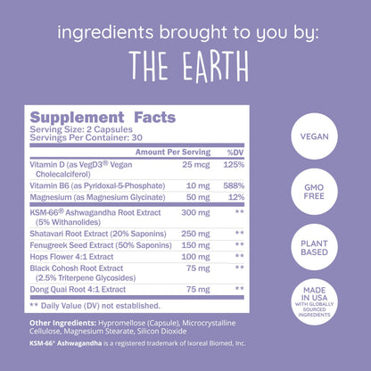 Hormone Balance for Women - PMS & PMDD Support Supplement, Vegan, 60 Ct