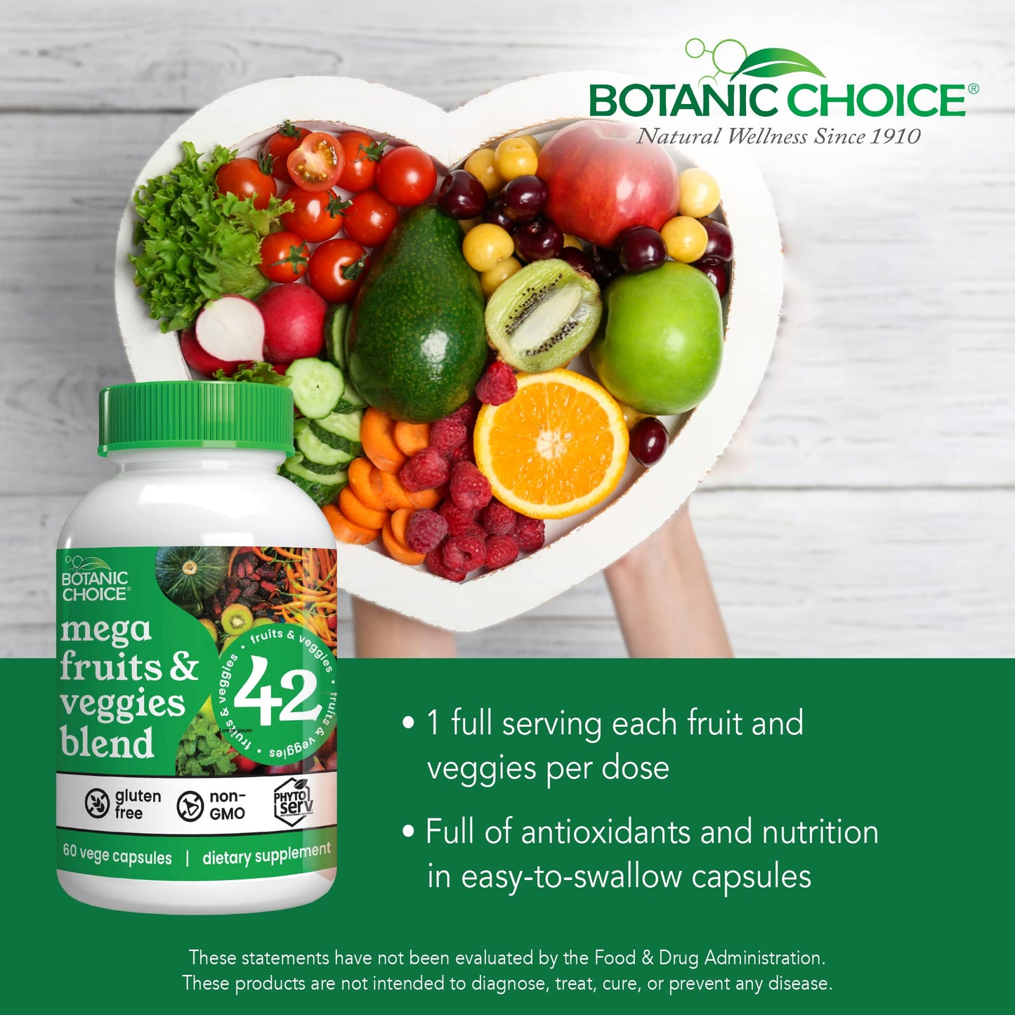 Botanic Choice Mega Fruits and Veggies Blend (60 Capsules) + Prostate 9 Complex (30 Softgels) Bundle - Energy Balance & Superfood Supplement + Urinary Flow & Cellular Health Botanic Choice buy supplements Au
