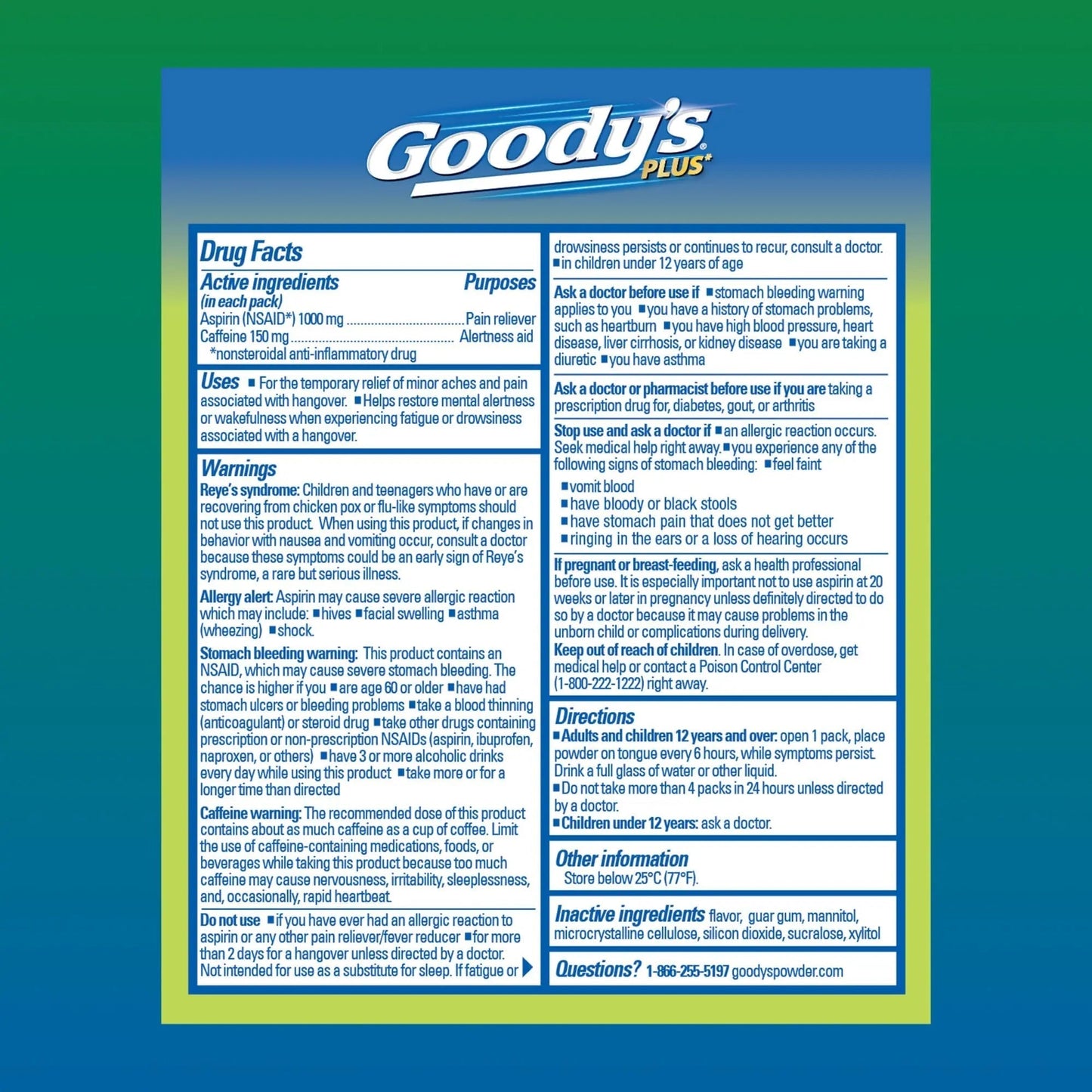 Goody’s Headache Relief Plus Mental Alertness Powder, with Aspirin and Caffeine, Strawberry Citrus Flavor, 16 Count Goody'sBuy Supplements Australia