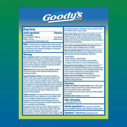 Goody’s Headache Relief Plus Mental Alertness Powder, with Aspirin and Caffeine, Strawberry Citrus Flavor, 16 Count Goody'sBuy Supplements Australia