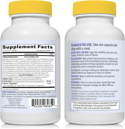InnovixLabs Multi Probiotic & Curcumin Bundle Multi-Strain Probiotic (60 Time-Release Capsules) Turmeric Curcumin (100 Time-Release Tablets). Supports Gut and Immune Health. *