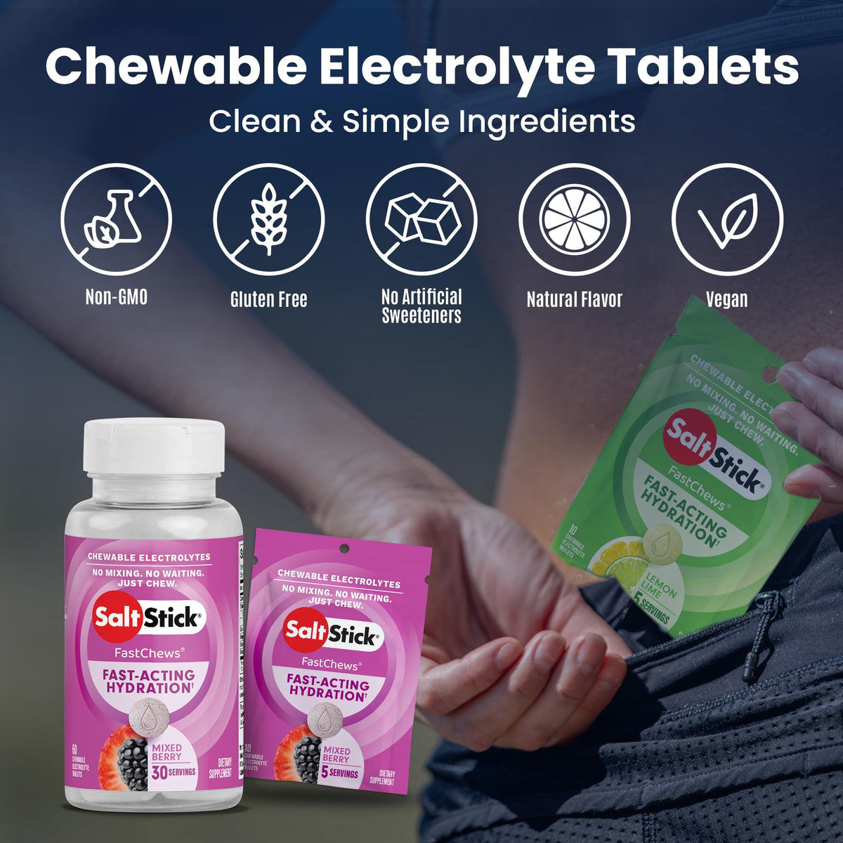 SaltStick Electrolyte FastChews Best Sellers Variety Pack - 90 Tablets