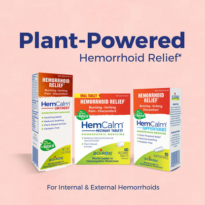 Boiron HemCalm Suppositories for Hemorrhoid Relief of Pain, Itching, Swelling or Discomfort - 10 Count (Pack of 2) BoironBuy Supplements Australia