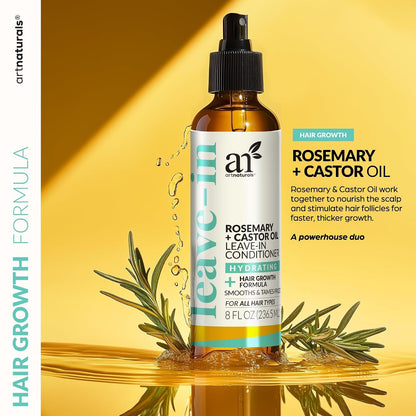 Artnaturals Rosemary & Castor Leave-In Conditioner, 8 fl oz, 2 Pack