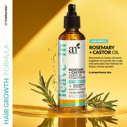 Artnaturals Rosemary & Castor Leave-In Conditioner, 8 fl oz, 2 Pack