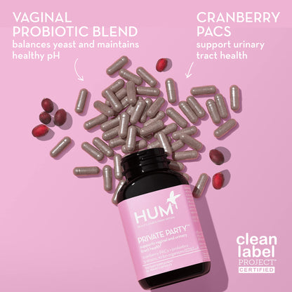 HUM Private Party Vaginal Probiotic, pH Balance & Urinary Health, 30 Count