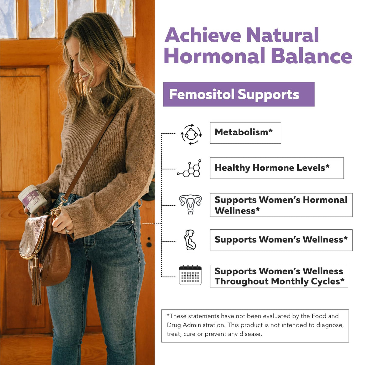 Femositol® Myo-Inositol & D-Chiro Inositol Complex Supplement - Clinically Validated 40:1 Ratio (Vitamin B8)| Hormonal Balance & Healthy Ovarian Function Support (90 Capsules – 30 Servings)