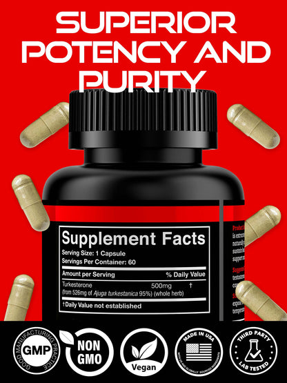 Black Forest Turkesterone Tongkat Ali Supplement 1000mg per Serving (Max Purity 95%) Turkesterone Supplement for Men (Tongkat Ali for Men Longjack 200:1) Similar to Tongkat Ali Fadogia Agrestis