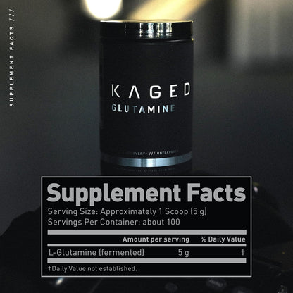 Kaged BCAA and L-Glutamine Powder Bundle – Vegan, Unflavored, Muscle Recovery Support