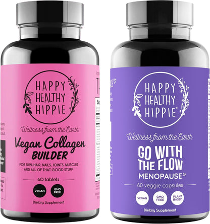 Go With The Flow Menopause Support & Vegan Collagen Builder Collagen Pills