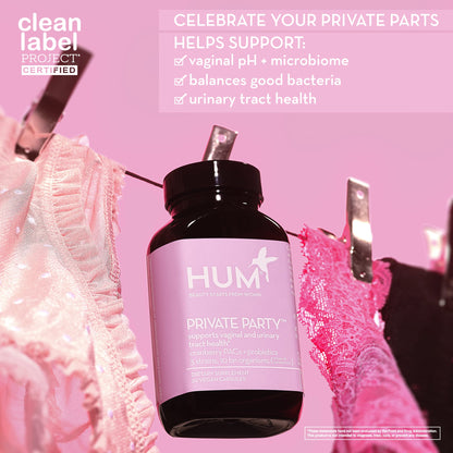 HUM Private Party Vaginal Probiotic, pH Balance & Urinary Health, 30 Count