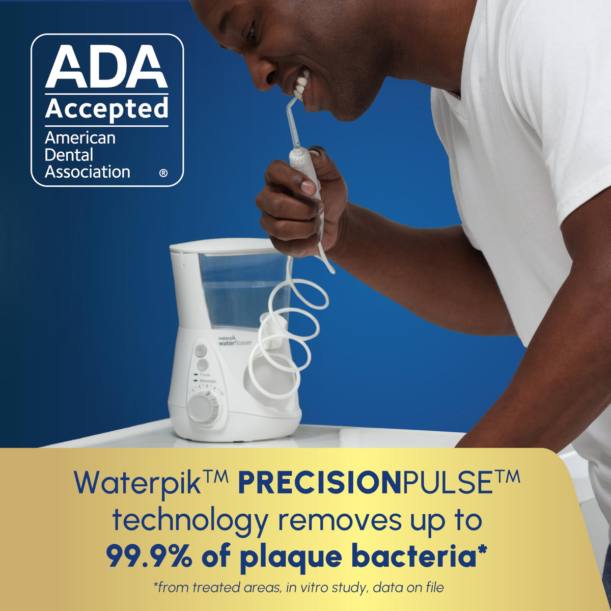 Suplement ​Waterpik Aquarius Water Flosser For Teeth Cleaning, Gums, Braces, Dental Care, Electric Power With 10 Settings, 7 Tips For Multiple Users And Needs, ADA Accepted, W - VelvetGlow USA
