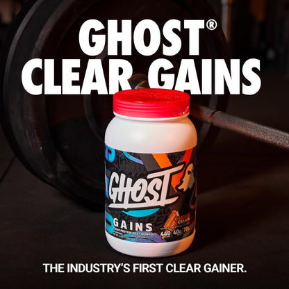 GHOST Clear Gains Mass Gainer Protein Powder - Post-Workout Weight Gainer Mix - 40g of Whey Protein Isolate, 440 Calories & 70g Vitargo Carbs - Lean Muscle Building & Recovery - Strawberry Watermelon