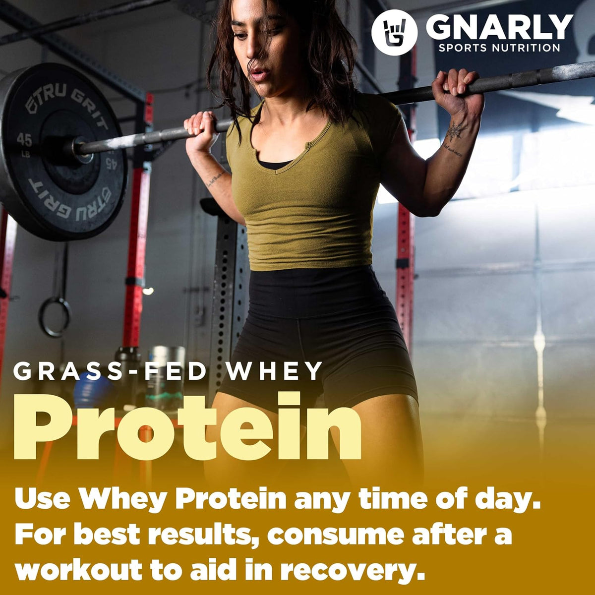 Gnarly Nutrition Creatine Powder, Unflavored (16.05oz) and Gnarly Whey Grass-Fed Protein Supplement, Chocolate (32.0oz)